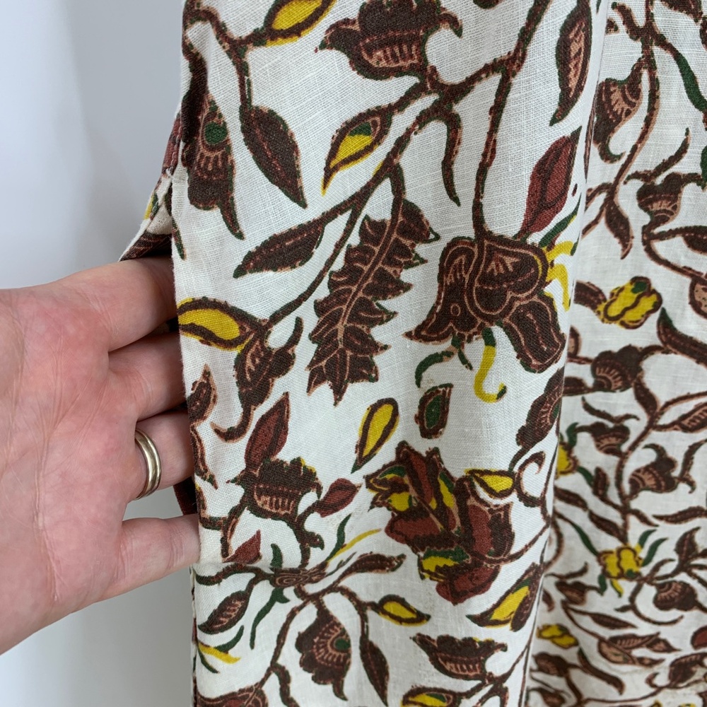 Rachel Zoe 100% Linen Floral Shift Dress Sz S - Picture 3 of 7